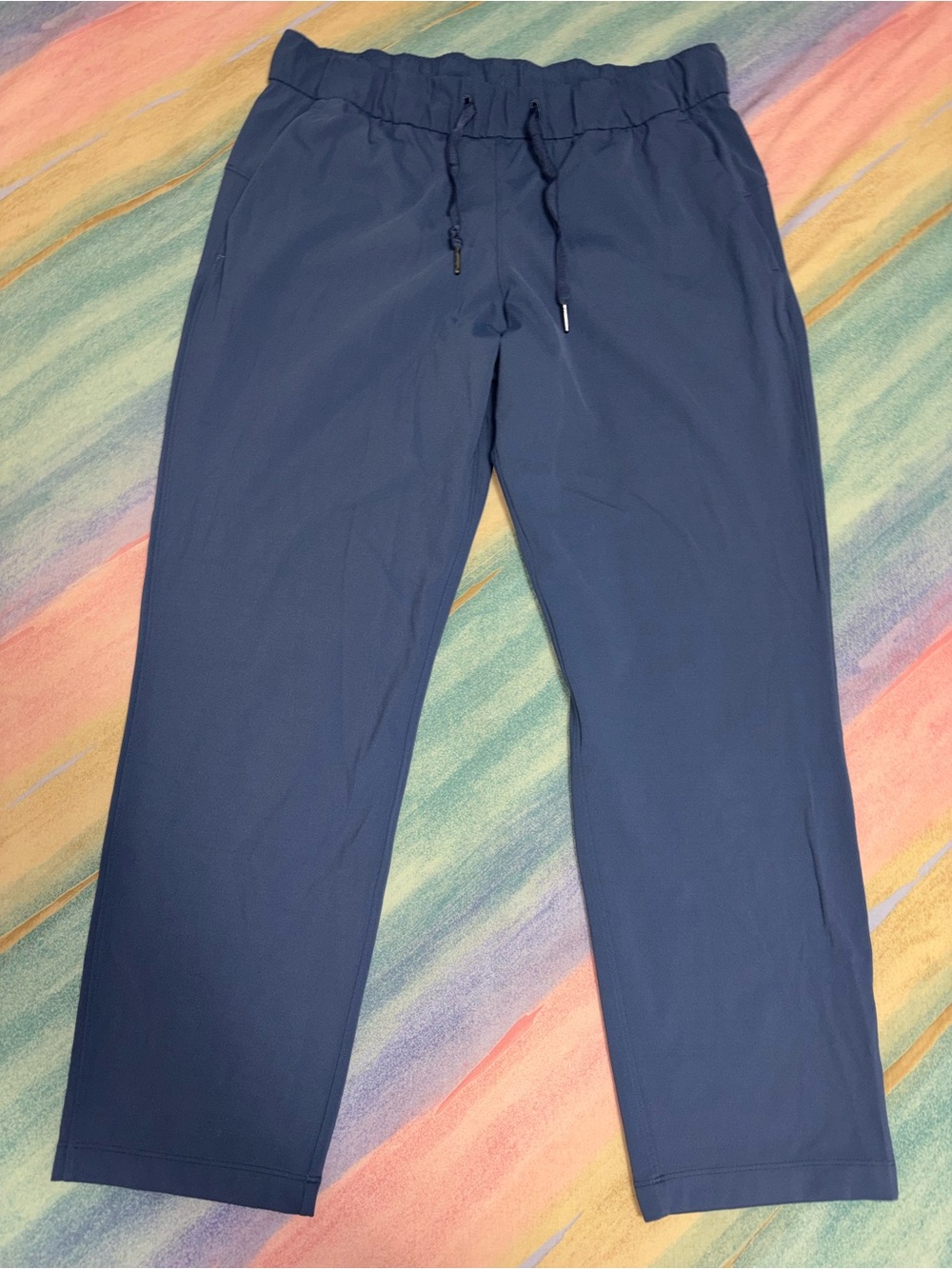 Lululemon Athletica on the fly 7/8 stretch pants ink blue size 10